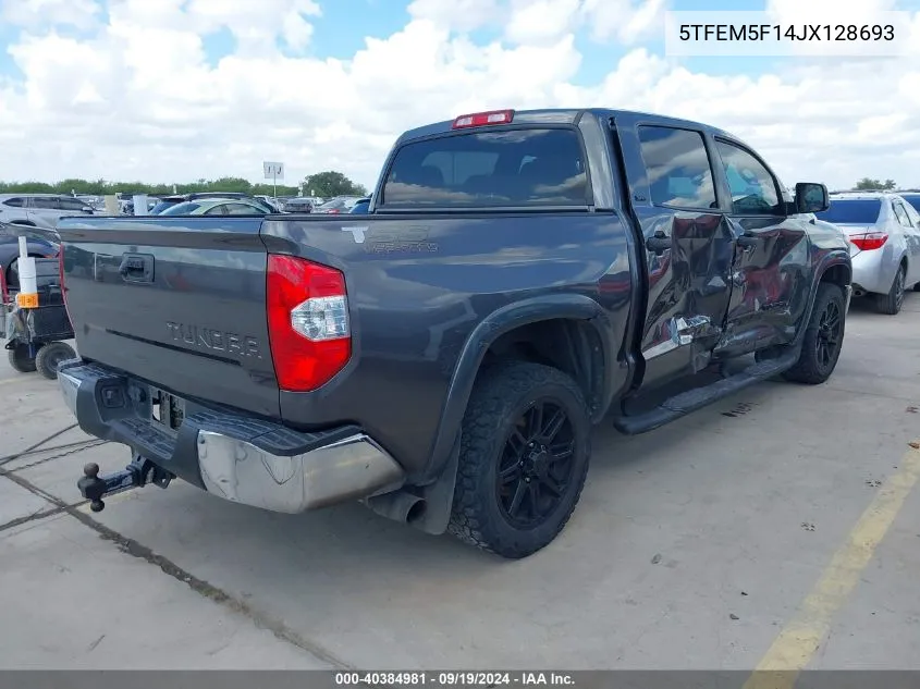 2018 Toyota Tundra Sr5 4.6L V8 VIN: 5TFEM5F14JX128693 Lot: 40384981