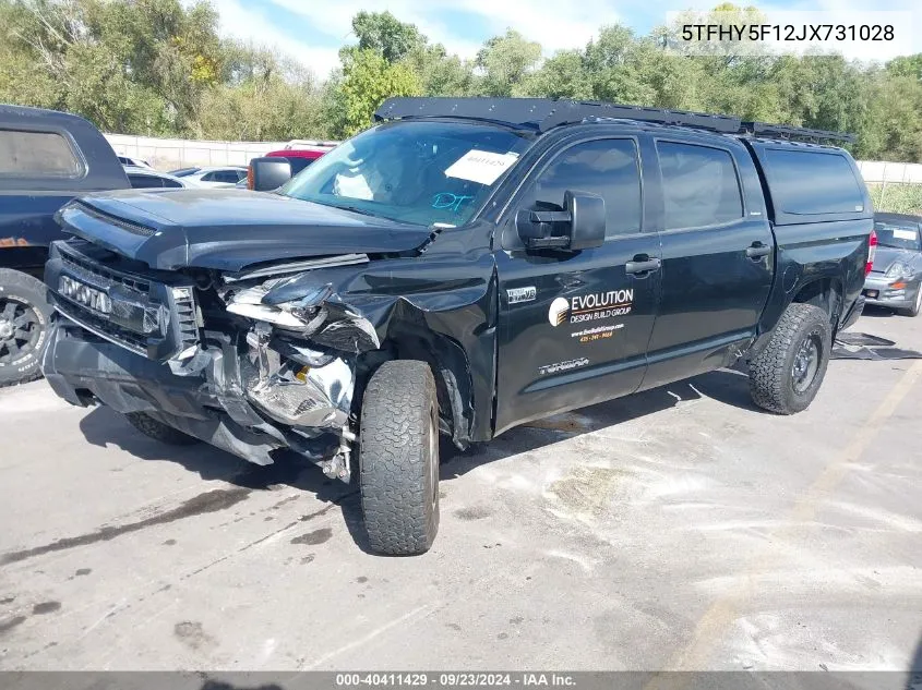 2018 Toyota Tundra Limited 5.7L V8 VIN: 5TFHY5F12JX731028 Lot: 40411429