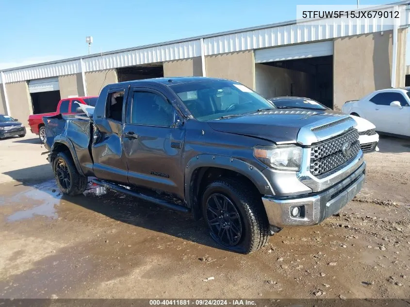 2018 Toyota Tundra Double Cab Sr/Double Cab VIN: 5TFUW5F15JX679012 Lot: 40411881