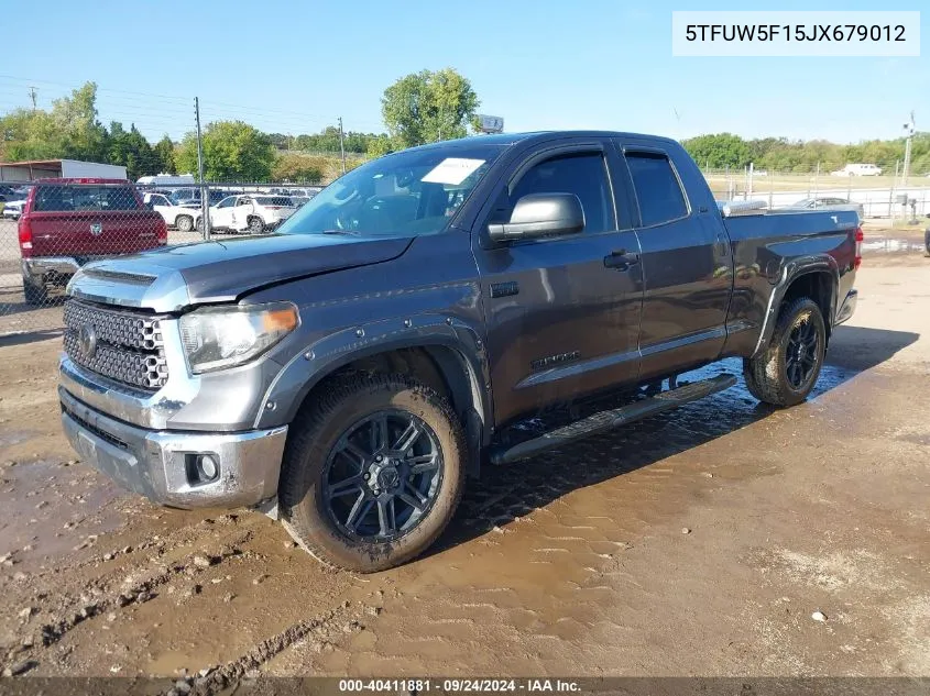 2018 Toyota Tundra Double Cab Sr/Double Cab VIN: 5TFUW5F15JX679012 Lot: 40411881