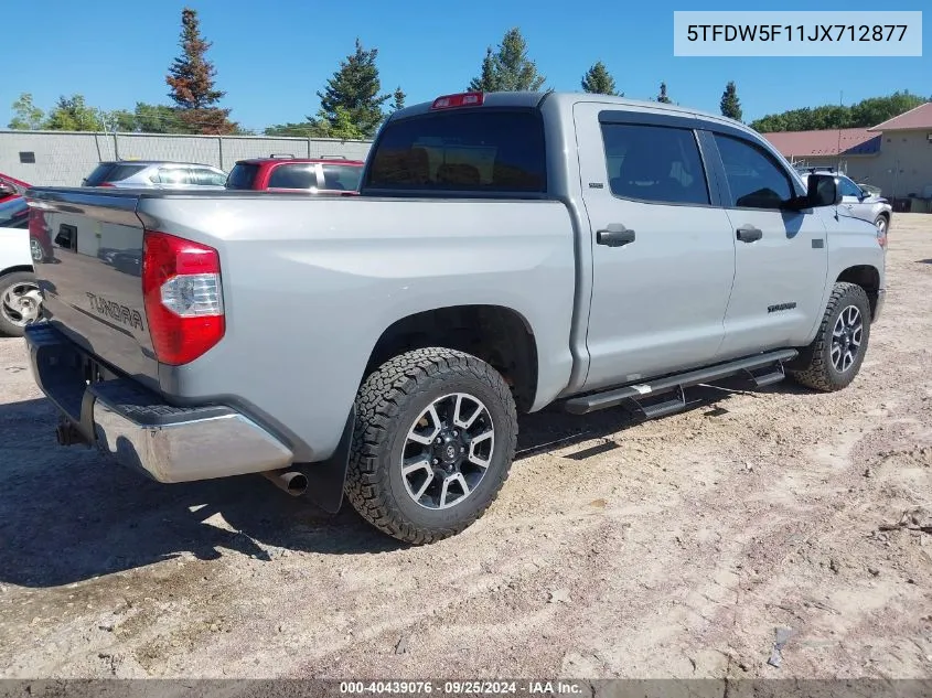 5TFDW5F11JX712877 2018 Toyota Tundra Sr5 5.7L V8