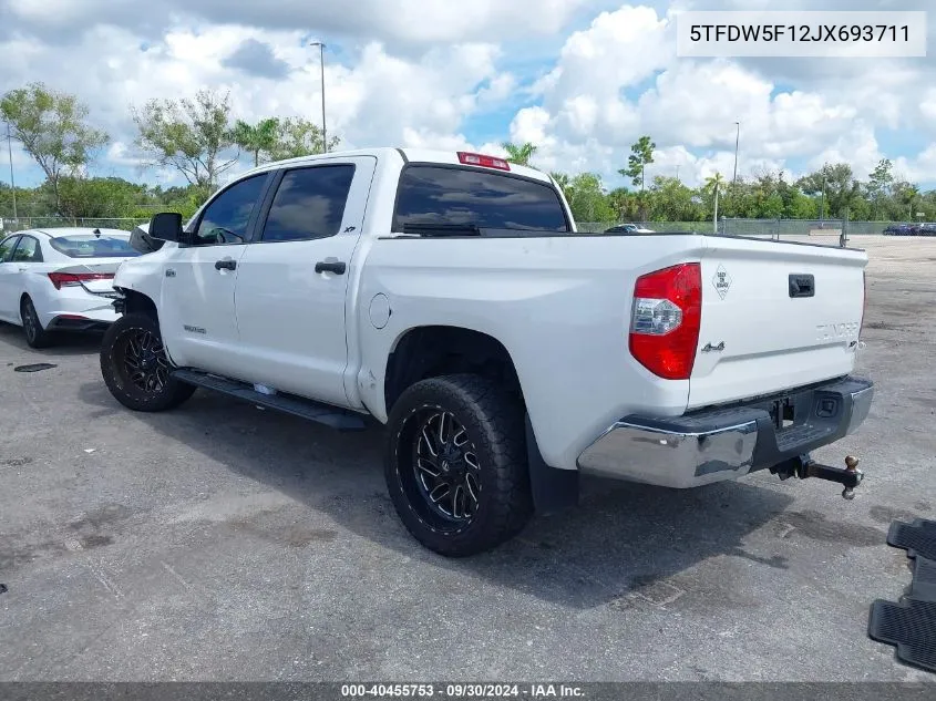 5TFDW5F12JX693711 2018 Toyota Tundra Sr5 5.7L V8