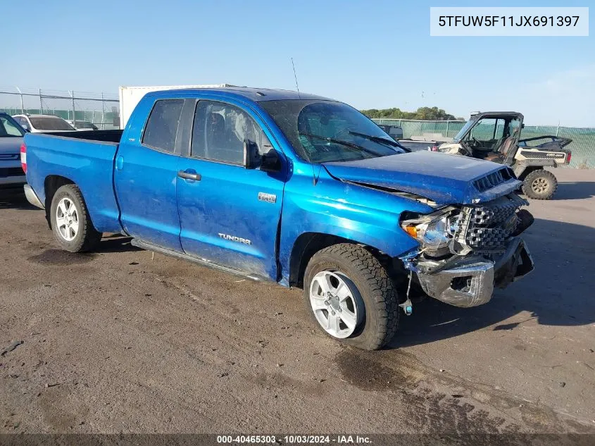 2018 Toyota Tundra Sr5 5.7L V8 VIN: 5TFUW5F11JX691397 Lot: 40465303