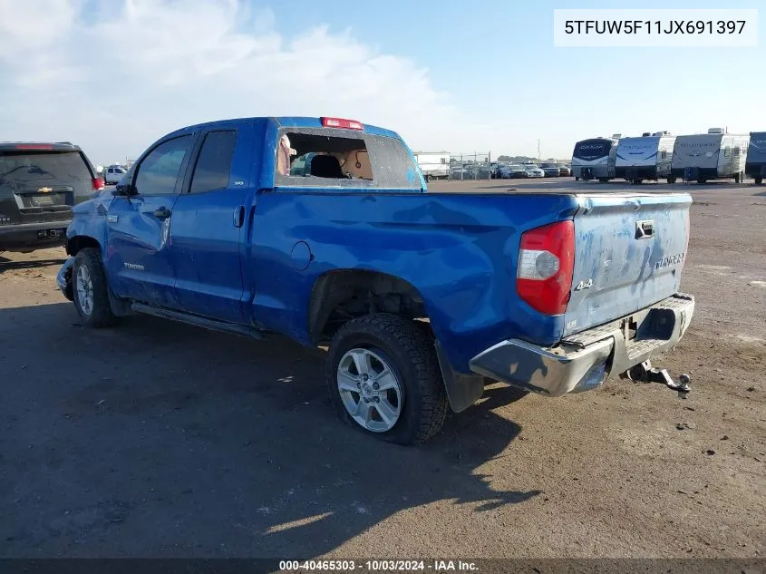 2018 Toyota Tundra Sr5 5.7L V8 VIN: 5TFUW5F11JX691397 Lot: 40465303