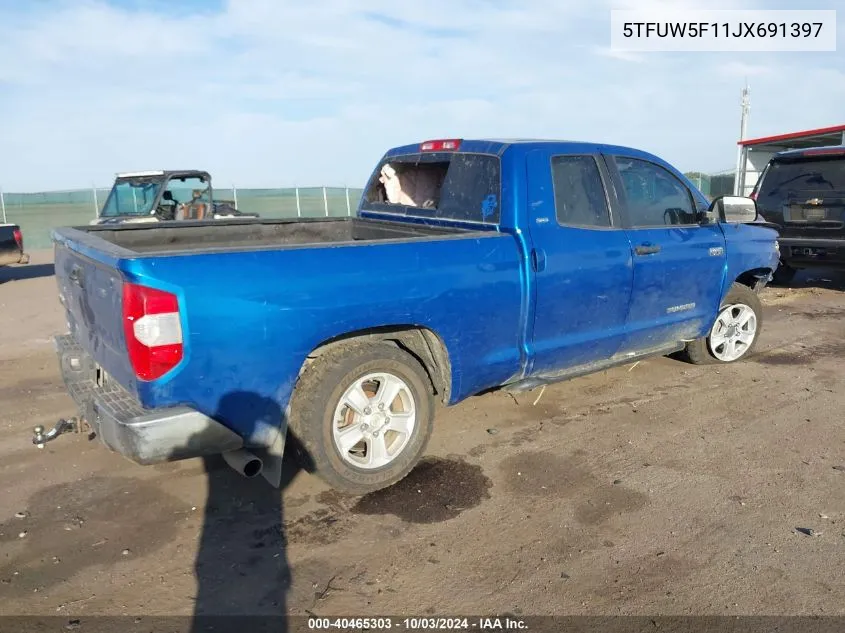 2018 Toyota Tundra Sr5 5.7L V8 VIN: 5TFUW5F11JX691397 Lot: 40465303