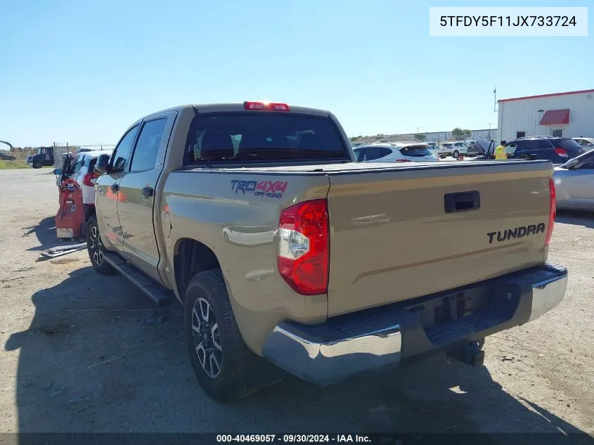 2018 Toyota Tundra Sr5 5.7L V8 VIN: 5TFDY5F11JX733724 Lot: 40469057