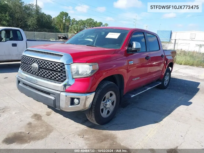 2018 Toyota Tundra Sr5 5.7L V8 VIN: 5TFDW5F10JX773475 Lot: 40469733