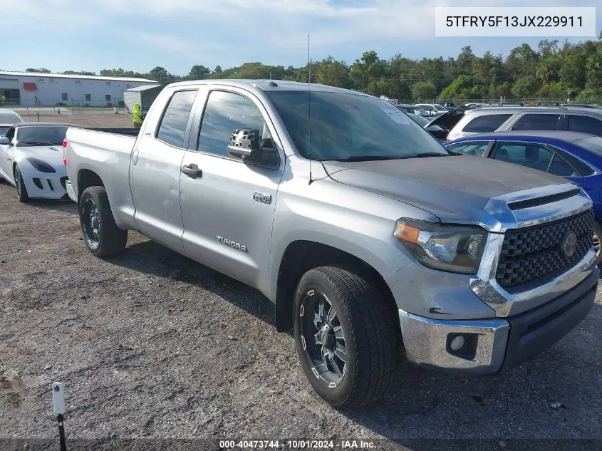 2018 Toyota Tundra Double Cab Sr/Double Cab VIN: 5TFRY5F13JX229911 Lot: 40473744