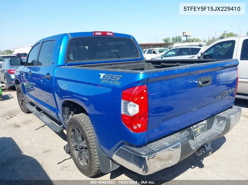 2018 Toyota Tundra Sr5 5.7L V8 VIN: 5TFEY5F15JX229410 Lot: 40482682