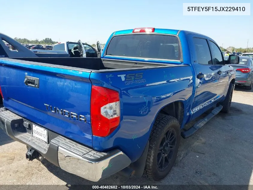 2018 Toyota Tundra Sr5 5.7L V8 VIN: 5TFEY5F15JX229410 Lot: 40482682