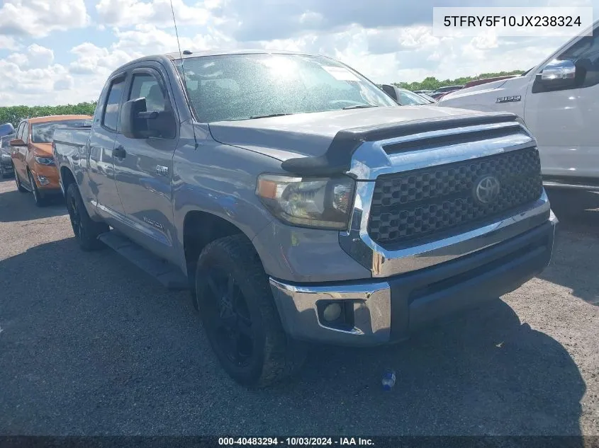 2018 Toyota Tundra Sr5 5.7L V8 VIN: 5TFRY5F10JX238324 Lot: 40483294