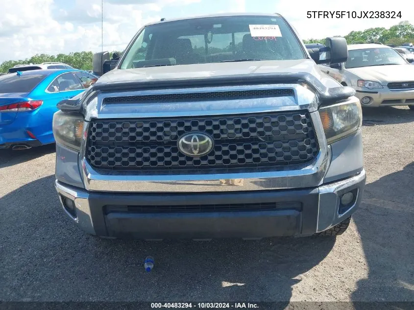 2018 Toyota Tundra Sr5 5.7L V8 VIN: 5TFRY5F10JX238324 Lot: 40483294