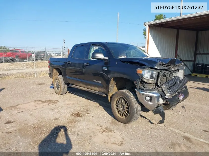 2018 Toyota Tundra Crewmax Sr5 VIN: 5TFDY5F1XJX761232 Lot: 40545104