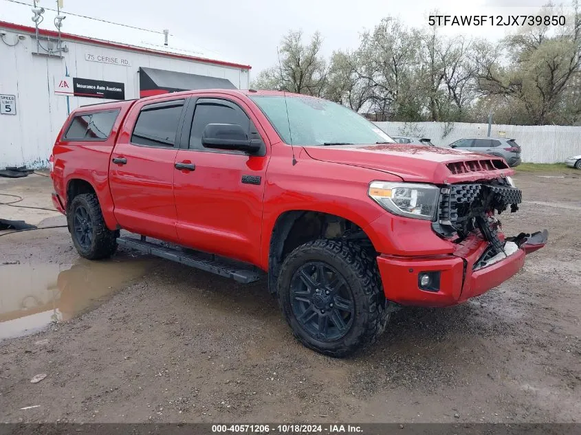 5TFAW5F12JX739850 2018 Toyota Tundra Platinum 5.7L V8