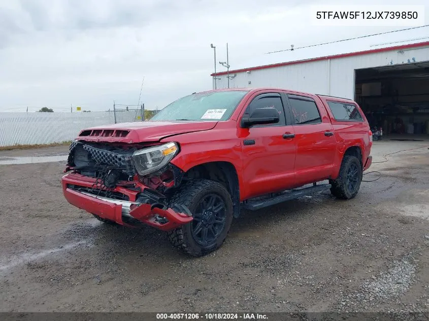 2018 Toyota Tundra Platinum 5.7L V8 VIN: 5TFAW5F12JX739850 Lot: 40571206