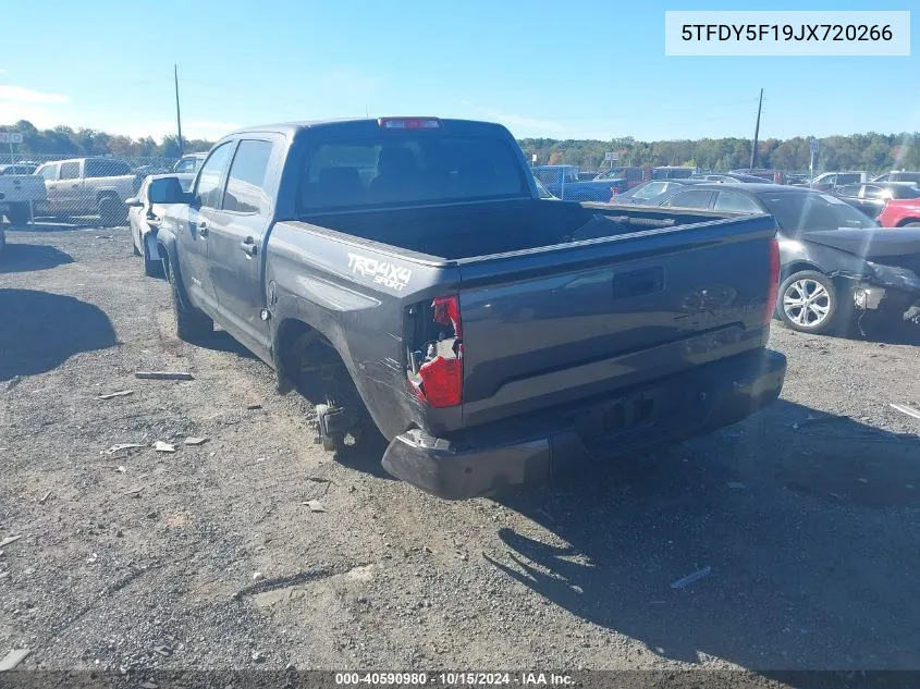 2018 Toyota Tundra Sr5 5.7L V8 VIN: 5TFDY5F19JX720266 Lot: 40590980