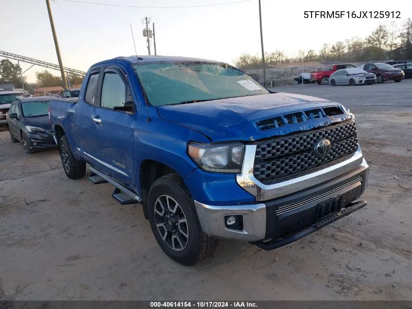 5TFRM5F16JX125912 2018 Toyota Tundra Sr5 4.6L V8