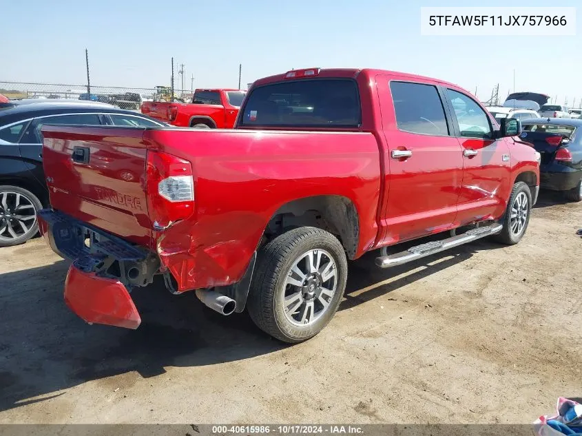 5TFAW5F11JX757966 2018 Toyota Tundra 1794 5.7L V8