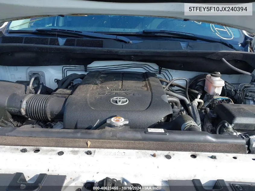 5TFEY5F10JX240394 2018 Toyota Tundra Sr5 5.7L V8