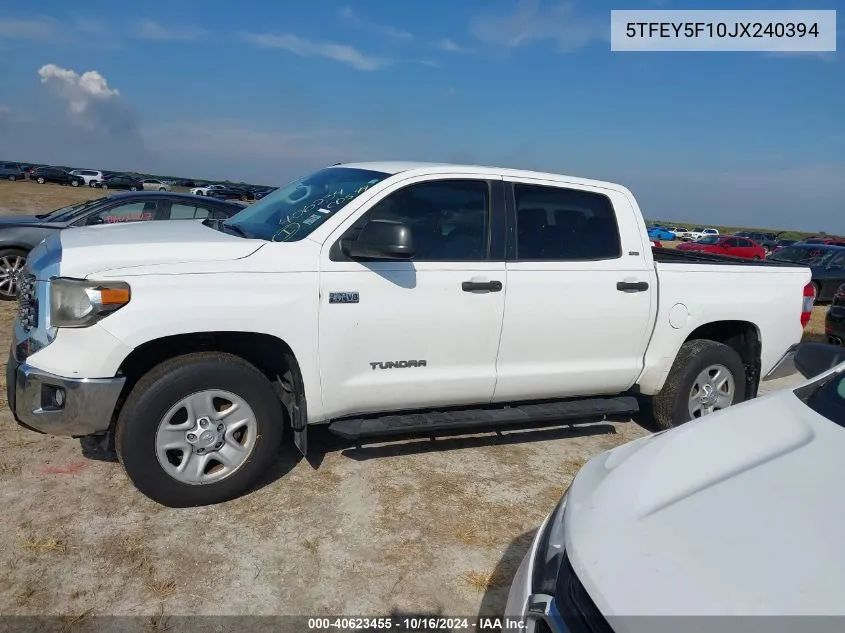 5TFEY5F10JX240394 2018 Toyota Tundra Sr5 5.7L V8