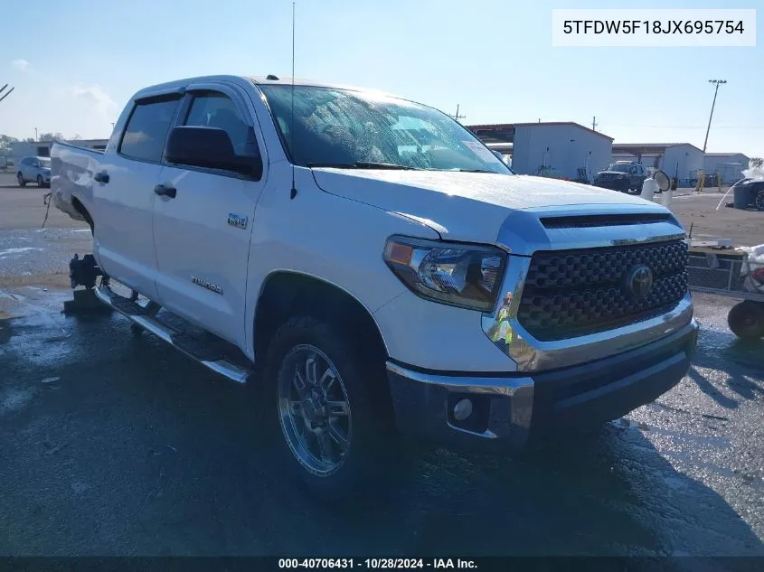 2018 Toyota Tundra Sr5 5.7L V8 VIN: 5TFDW5F18JX695754 Lot: 40706431