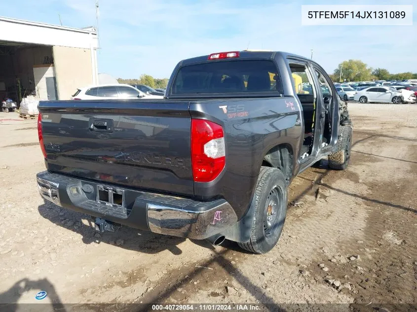 2018 Toyota Tundra Sr5 4.6L V8 VIN: 5TFEM5F14JX131089 Lot: 40729054