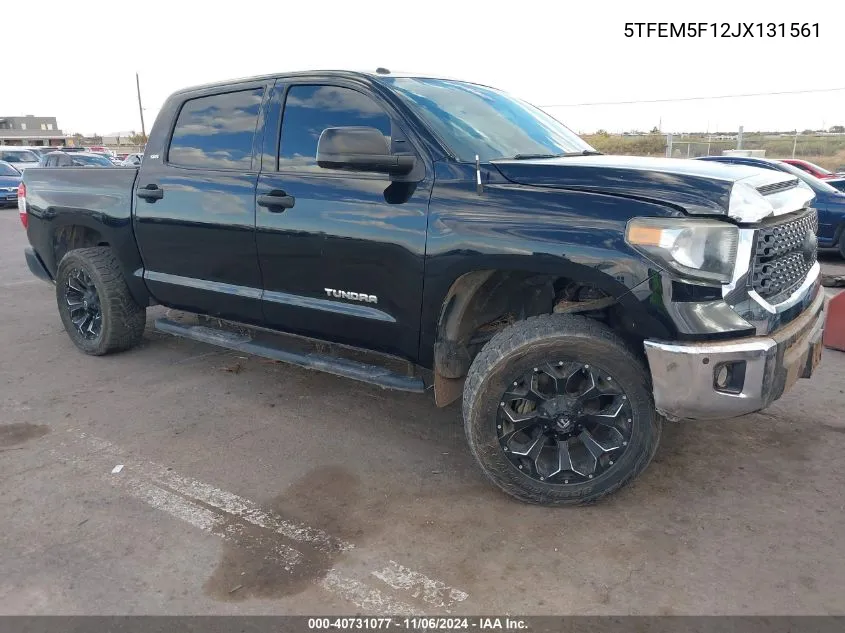 2018 Toyota Tundra Sr5 4.6L V8 VIN: 5TFEM5F12JX131561 Lot: 40731077