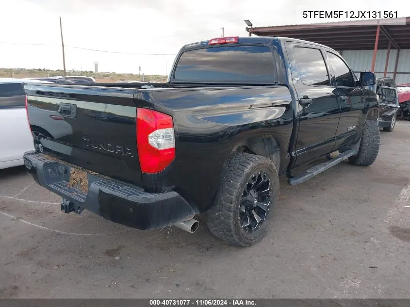 2018 Toyota Tundra Sr5 4.6L V8 VIN: 5TFEM5F12JX131561 Lot: 40731077