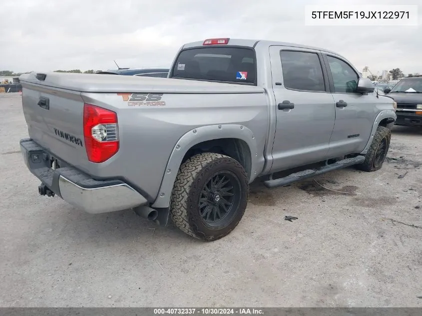 2018 Toyota Tundra Sr5 4.6L V8 VIN: 5TFEM5F19JX122971 Lot: 40732337