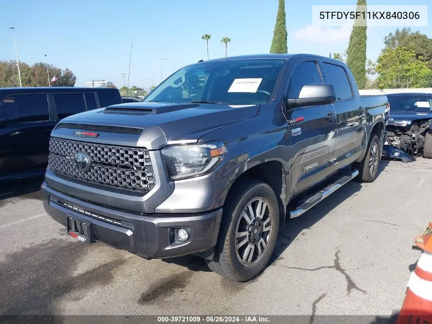 5TFDY5F11KX840306 2019 Toyota Tundra Sr5 5.7L V8