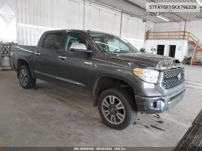 5TFAY5F15KX796328 2019 Toyota Tundra Platinum 5.7L V8