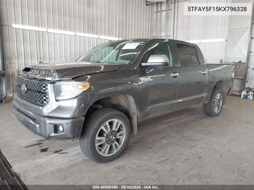 5TFAY5F15KX796328 2019 Toyota Tundra Platinum 5.7L V8