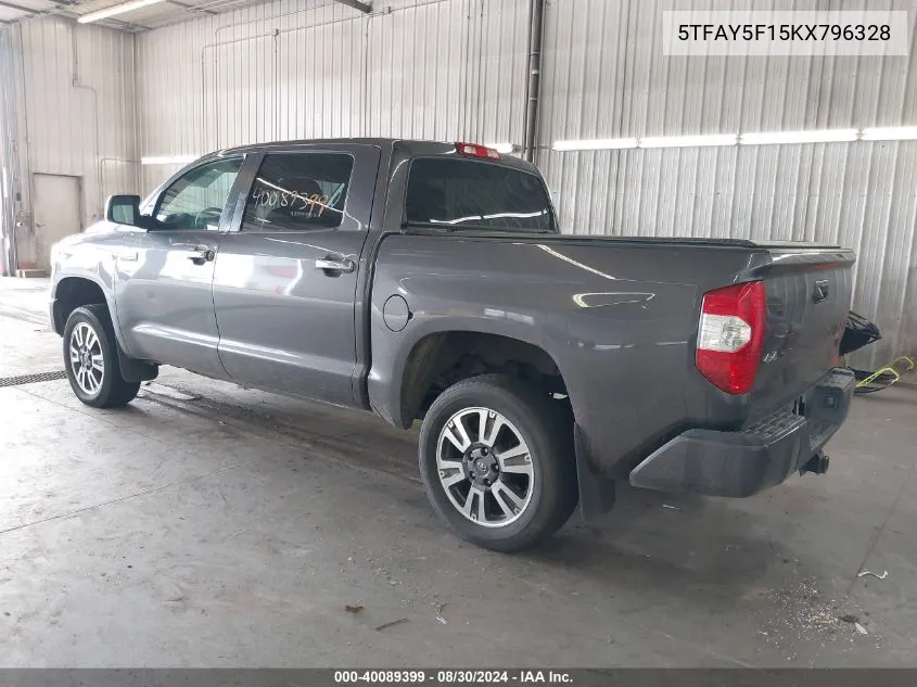 5TFAY5F15KX796328 2019 Toyota Tundra Platinum 5.7L V8