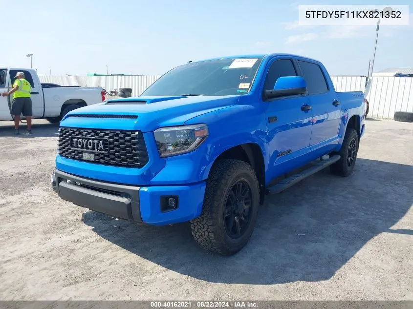 5TFDY5F11KX821352 2019 Toyota Tundra Trd Pro 5.7L V8