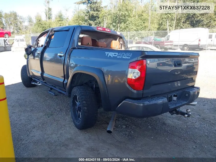 5TFAY5F1XKX837228 2019 Toyota Tundra 1794 5.7L V8