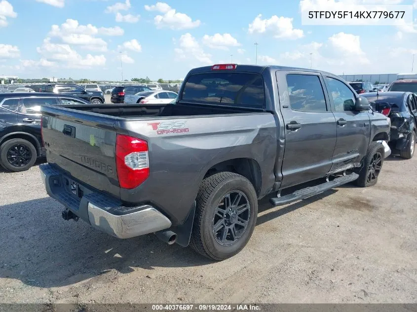 2019 Toyota Tundra Sr5 5.7L V8 VIN: 5TFDY5F14KX779677 Lot: 40376697