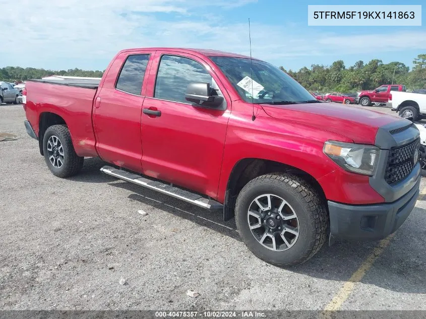 5TFRM5F19KX141863 2019 Toyota Tundra Double Cab Sr/Double Cab Sr5