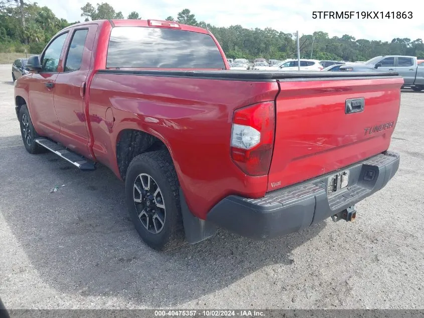 5TFRM5F19KX141863 2019 Toyota Tundra Double Cab Sr/Double Cab Sr5