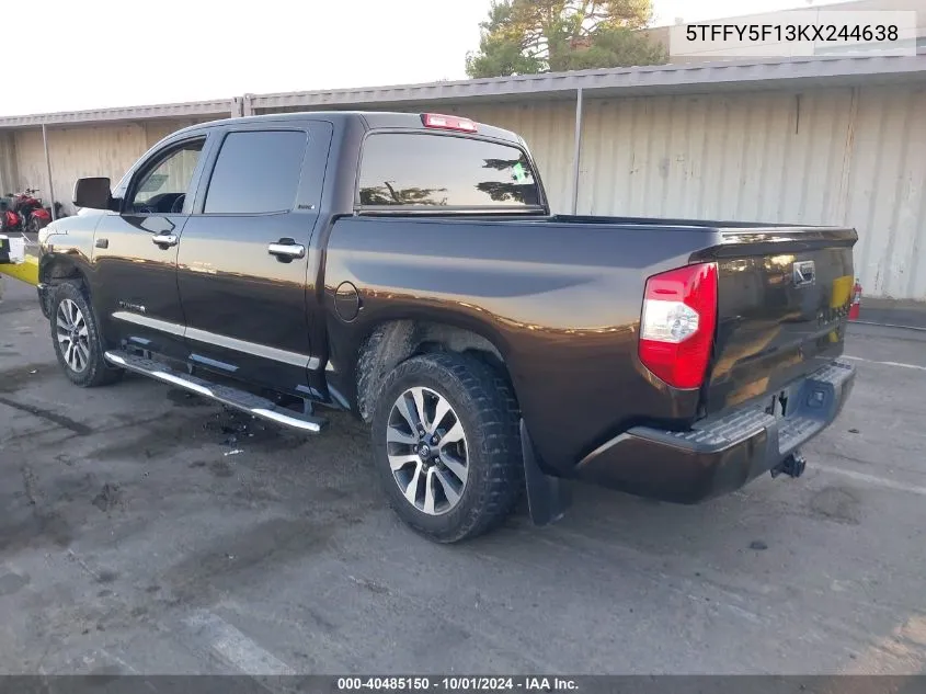 5TFFY5F13KX244638 2019 Toyota Tundra Crewmax Limited