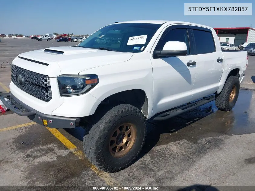 2019 Toyota Tundra Sr5 5.7L V8 VIN: 5TFDY5F1XKX782857 Lot: 40565702