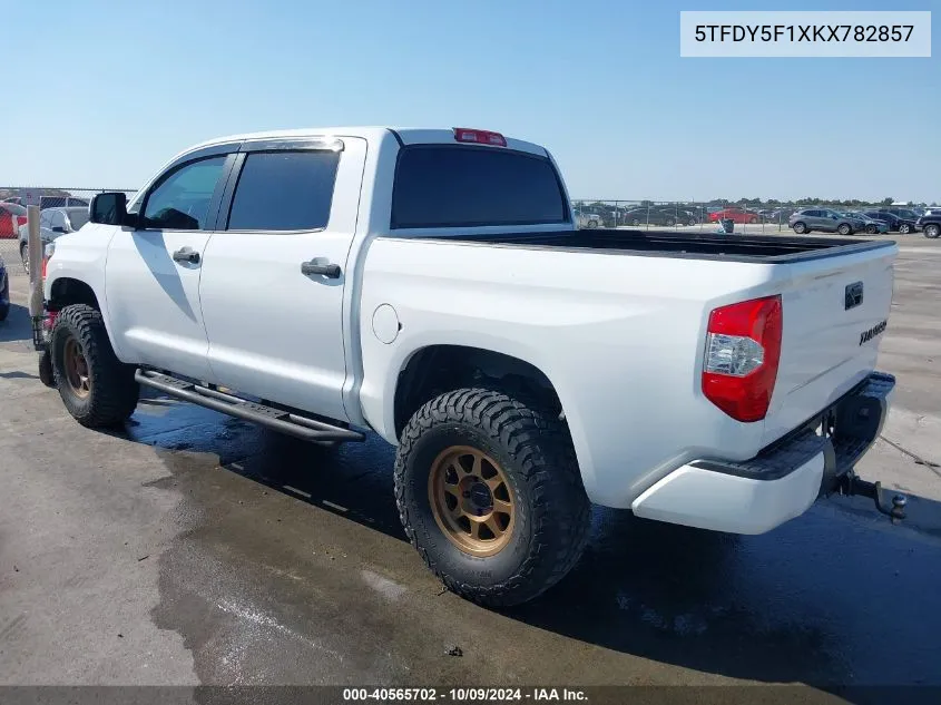 2019 Toyota Tundra Sr5 5.7L V8 VIN: 5TFDY5F1XKX782857 Lot: 40565702