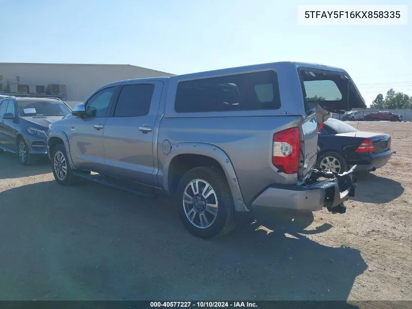 5TFAY5F16KX858335 2019 Toyota Tundra 1794 5.7L V8