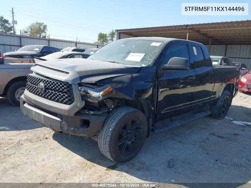 2019 Toyota Tundra Sr 4.6L V8 VIN: 5TFRM5F11KX144496 Lot: 40579245