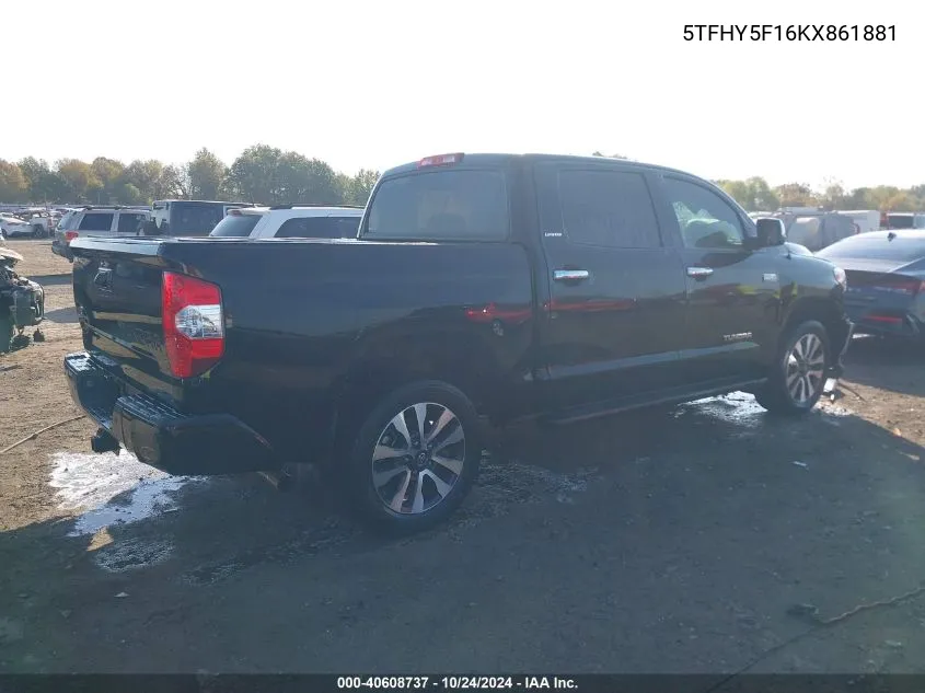 5TFHY5F16KX861881 2019 Toyota Tundra Limited 5.7L V8