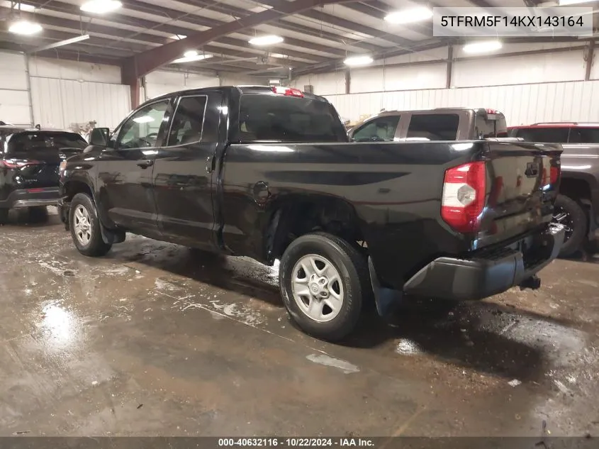 2019 Toyota Tundra Sr 4.6L V8 VIN: 5TFRM5F14KX143164 Lot: 40632116