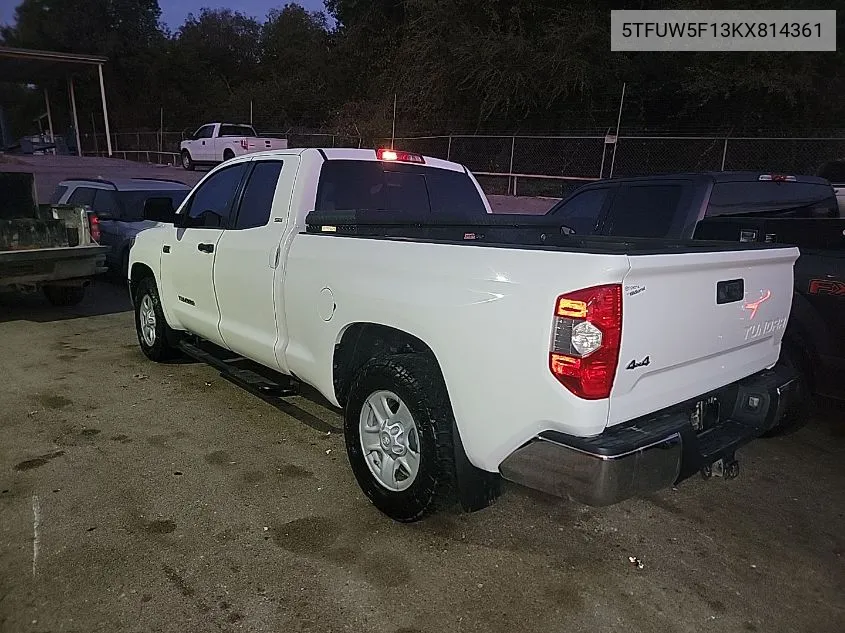 2019 Toyota Tundra Sr5 5.7L V8 VIN: 5TFUW5F13KX814361 Lot: 40696952