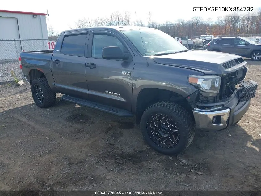 2019 Toyota Tundra Sr5 Plus 5.7L V8 VIN: 5TFDY5F10KX854732 Lot: 40770045