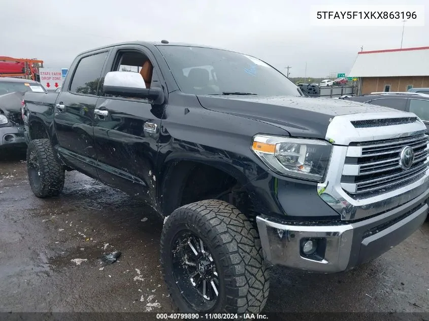 2019 Toyota Tundra Platinum 5.7L V8 VIN: 5TFAY5F1XKX863196 Lot: 40799890