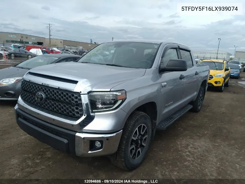 5TFDY5F16LX939074 2020 Toyota Tundra Crewmax Sr5/Crewmax Trd Pro