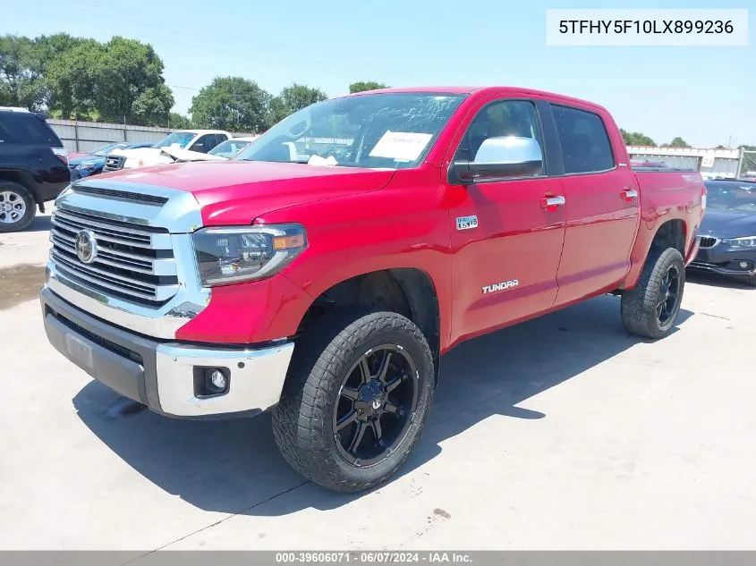 2020 Toyota Tundra Limited VIN: 5TFHY5F10LX899236 Lot: 39606071